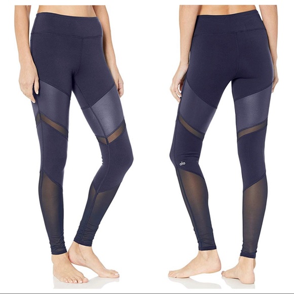 ALO Navy Blue Sheila Vinyasa Leggings Sz XS & M - Picture 4 of 8